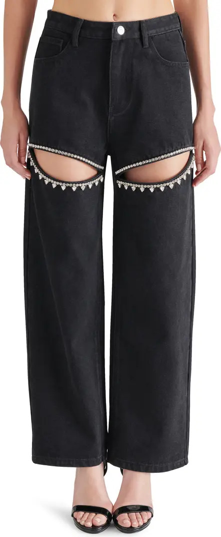 Taylor High Waist Rhinestone Cutout Detail Jeans | Nordstrom
