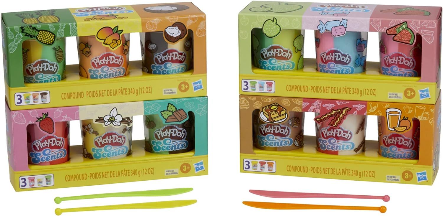Hasbro Play-Doh Scents Multipack Bundle, 12 Scented Dual Color 4-Ounce Cans with Breakfast, Ice C... | Amazon (CA)