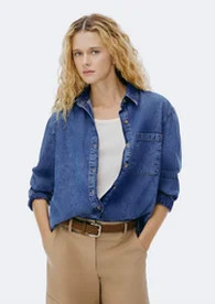 Camisa Jeans Azul Hering Manga Longa | ZZ MALL | ZZ Mall (BR)