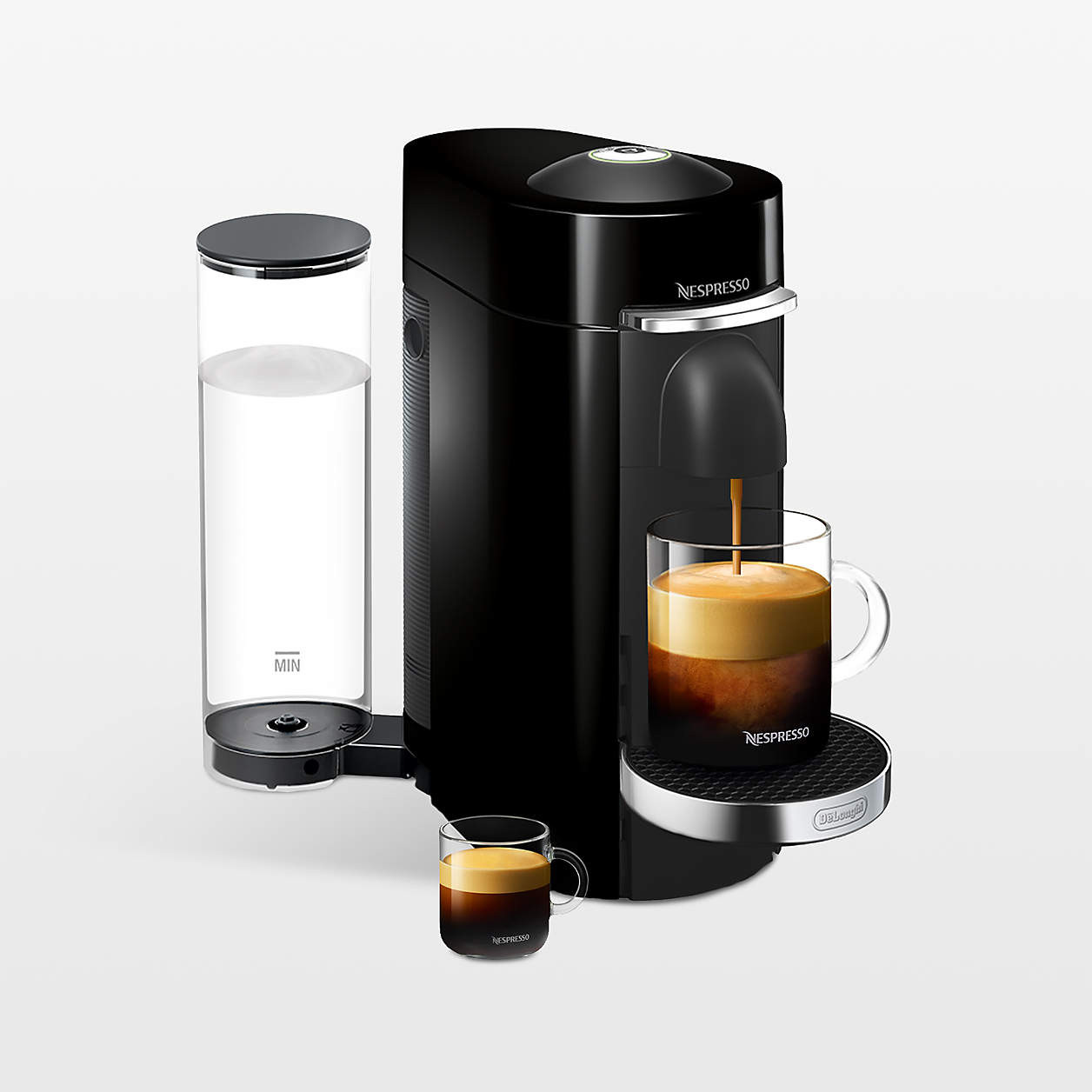 Nespresso by De'Longhi Black VertuoPlus Deluxe Coffee and Espresso Machine + Reviews | Crate & Ba... | Crate & Barrel