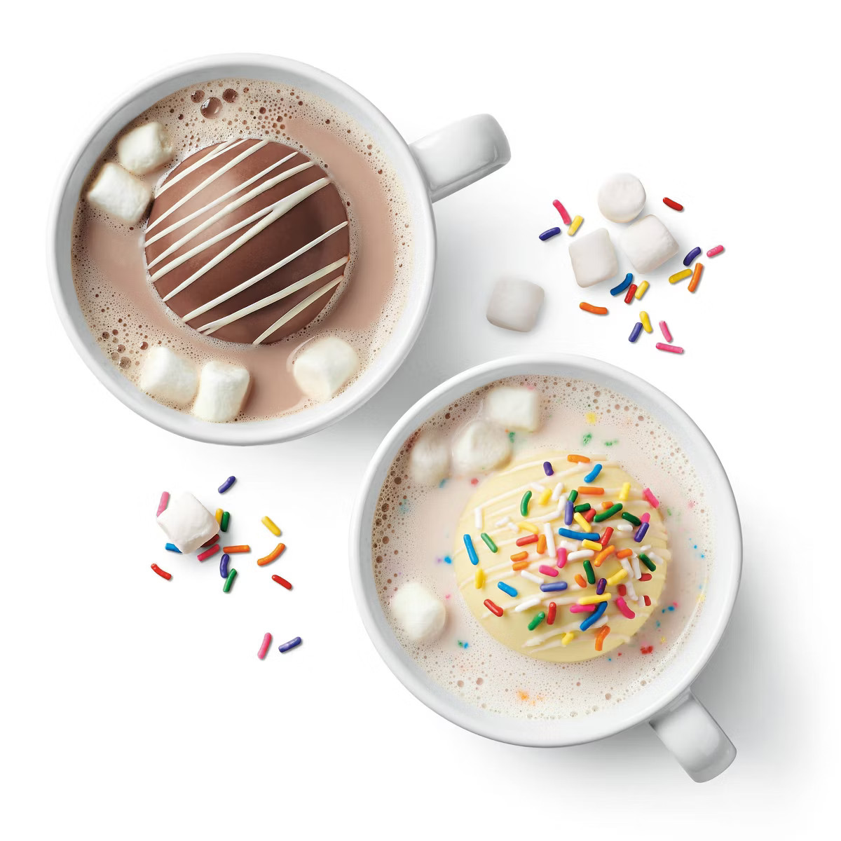 Hot Chocolate Bombs - Milk w/White Drizzle & White w/Confetti - 3.2oz - Favorite Day™ | Target