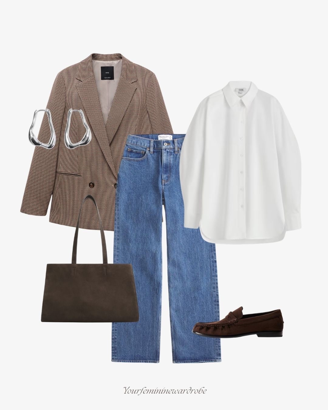 Simple and chic way to style a pair of jeans 