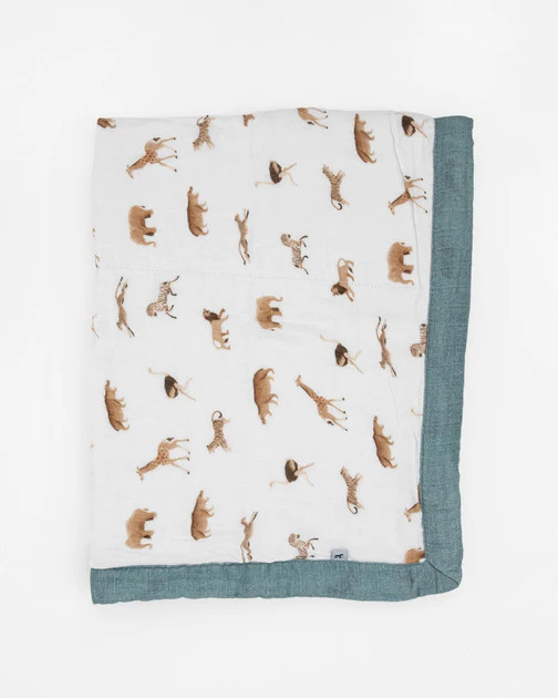 Organic Cotton Muslin Baby Quilt - Animal Crackers | Little Unicorn