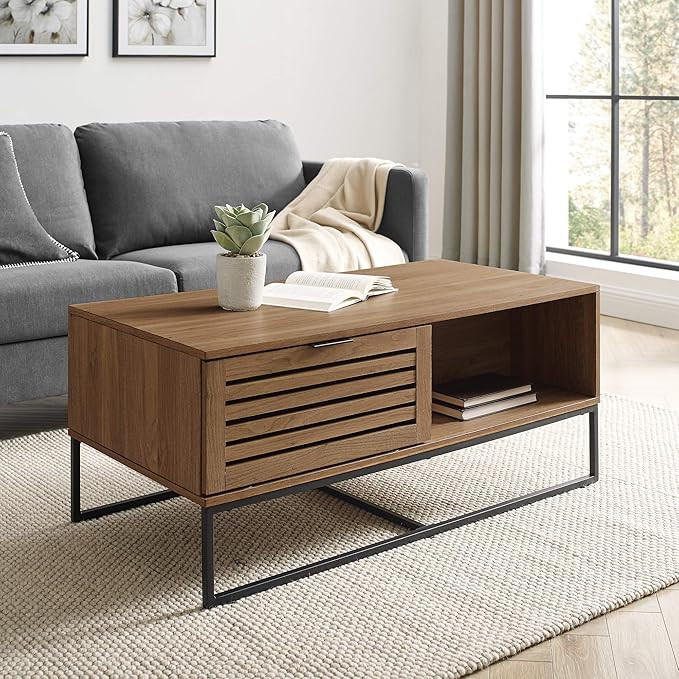 42" Slat Door Coffee Table - English Oak | Amazon (US)