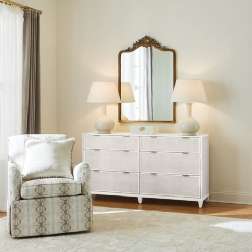 Shelby 6 Drawer Shagreen Dresser | Ballard Designs, Inc.