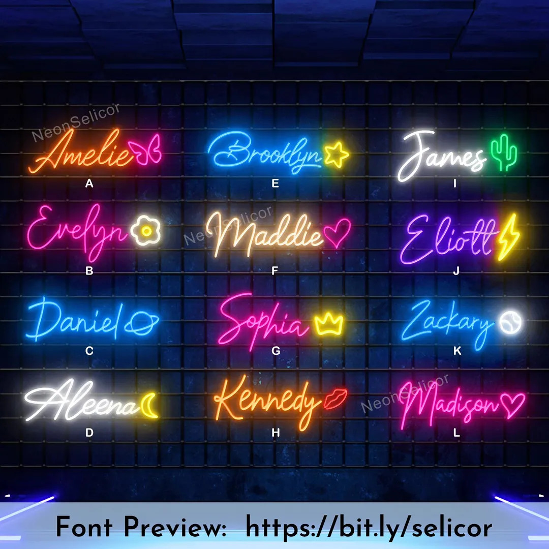 Neon Name Sign Custom Gift for Kids, Led Light Sign Bedroom Decor, Nursery Name Sign Wall Decor, ... | Etsy (US)