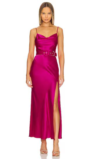 x REVOLVE Simone Cowl Neck Gown in Magenta | Revolve Clothing (Global)