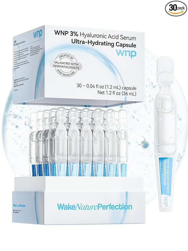WNP Hyaluronic Acid Serum 3% for Face with 4D Multi-Layer Hydration | Ultra Hydrating Anti-Aging ... | Amazon (US)