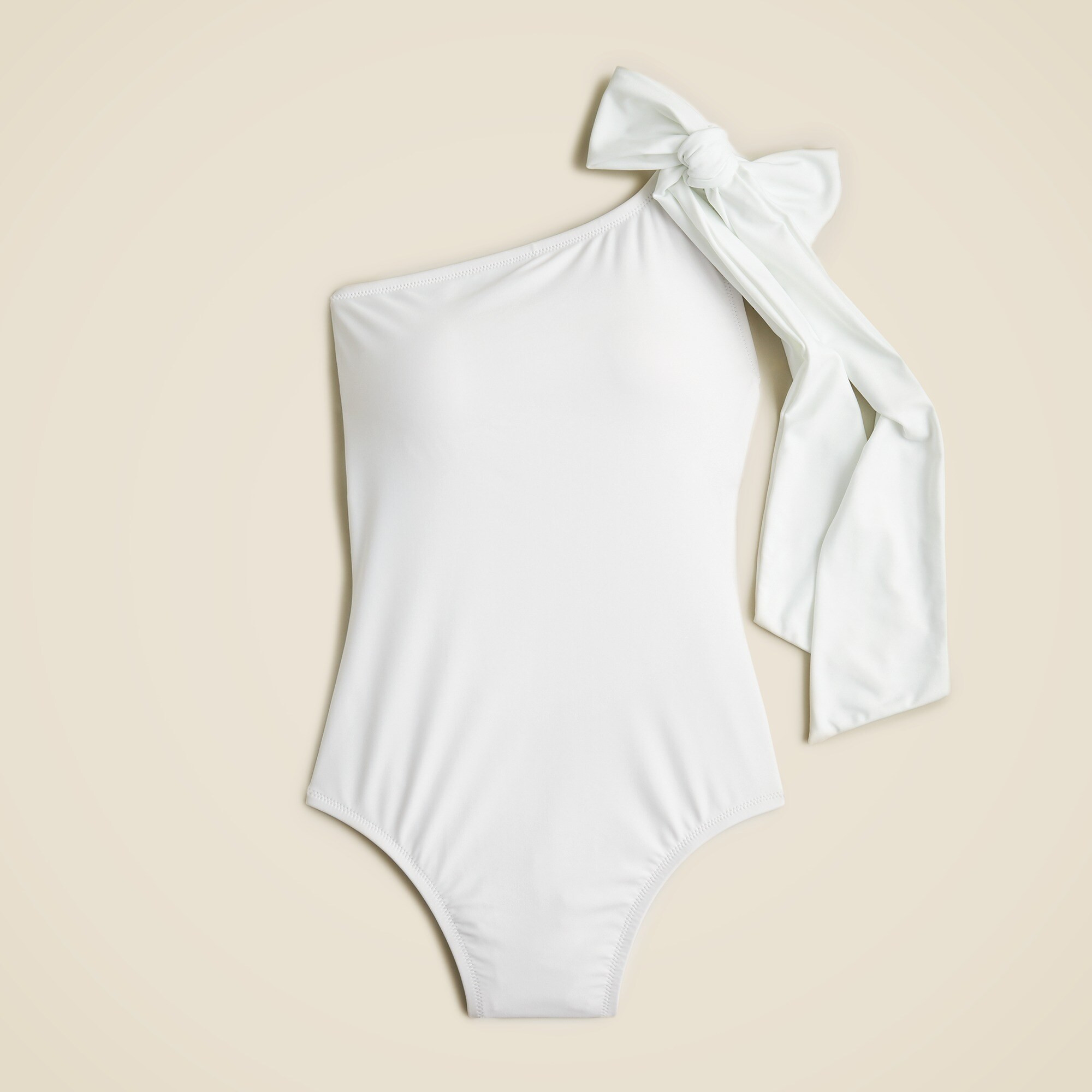 Bow one-shoulder one-piece | J. Crew US