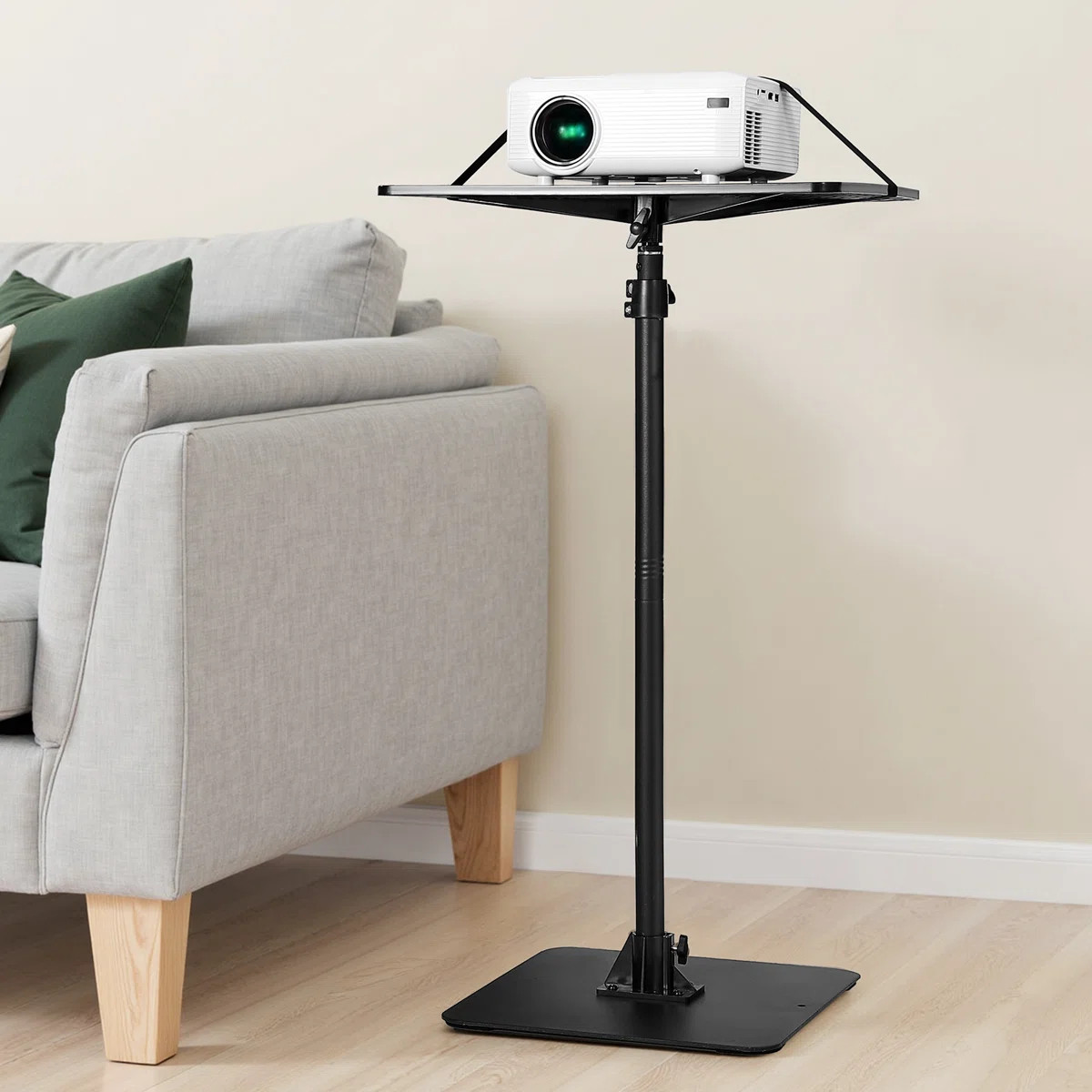 Projector Stand, Projector Floor Stand with Adjustable Height 30.3 to 63.4 inch, 360\u00b0 Horizo... | Wayfair North America