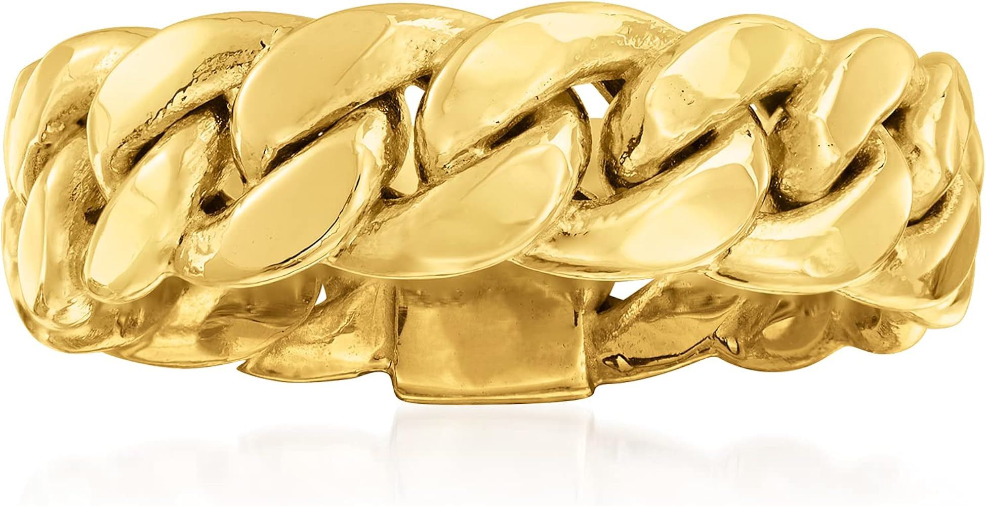 Ross-Simons 14kt Yellow Gold Curb-Link Ring | Amazon (US)