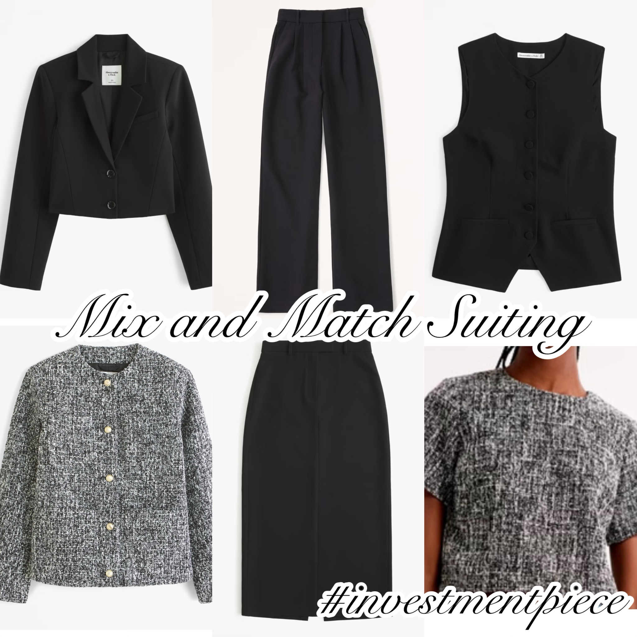 From blazers to vests to skirts and trousers- a capsule work wear wardrobe that is anything but boring with mix and match suiting @abercrombie #investmentpiece 

#LTKFallSale #LTKWorkwear #LTKStyleTip