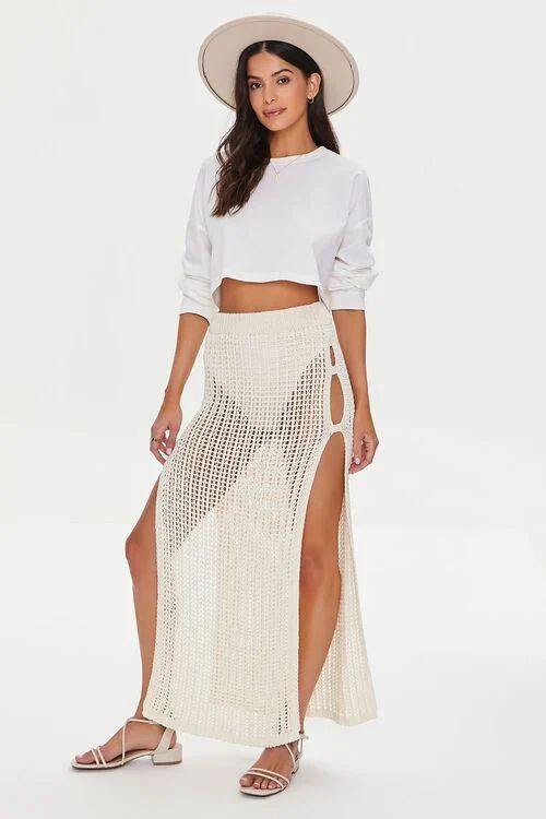 Crochet M-Slit Maxi Skirt | Forever 21 | Forever 21 (US)