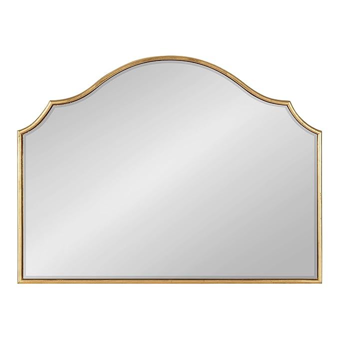 Kate and Laurel Leanna Glam Horizontal Wall Mirror, 18 x 24, Gold, Sophisticated Large Mirror for... | Amazon (US)