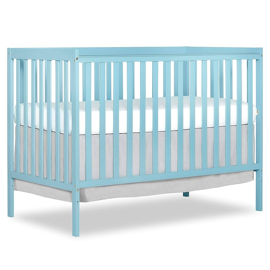 Dream On Me Synergy 5-In-1 Convertible Crib In Aqua Sky, Greenguard Gold Certified | Amazon (US)