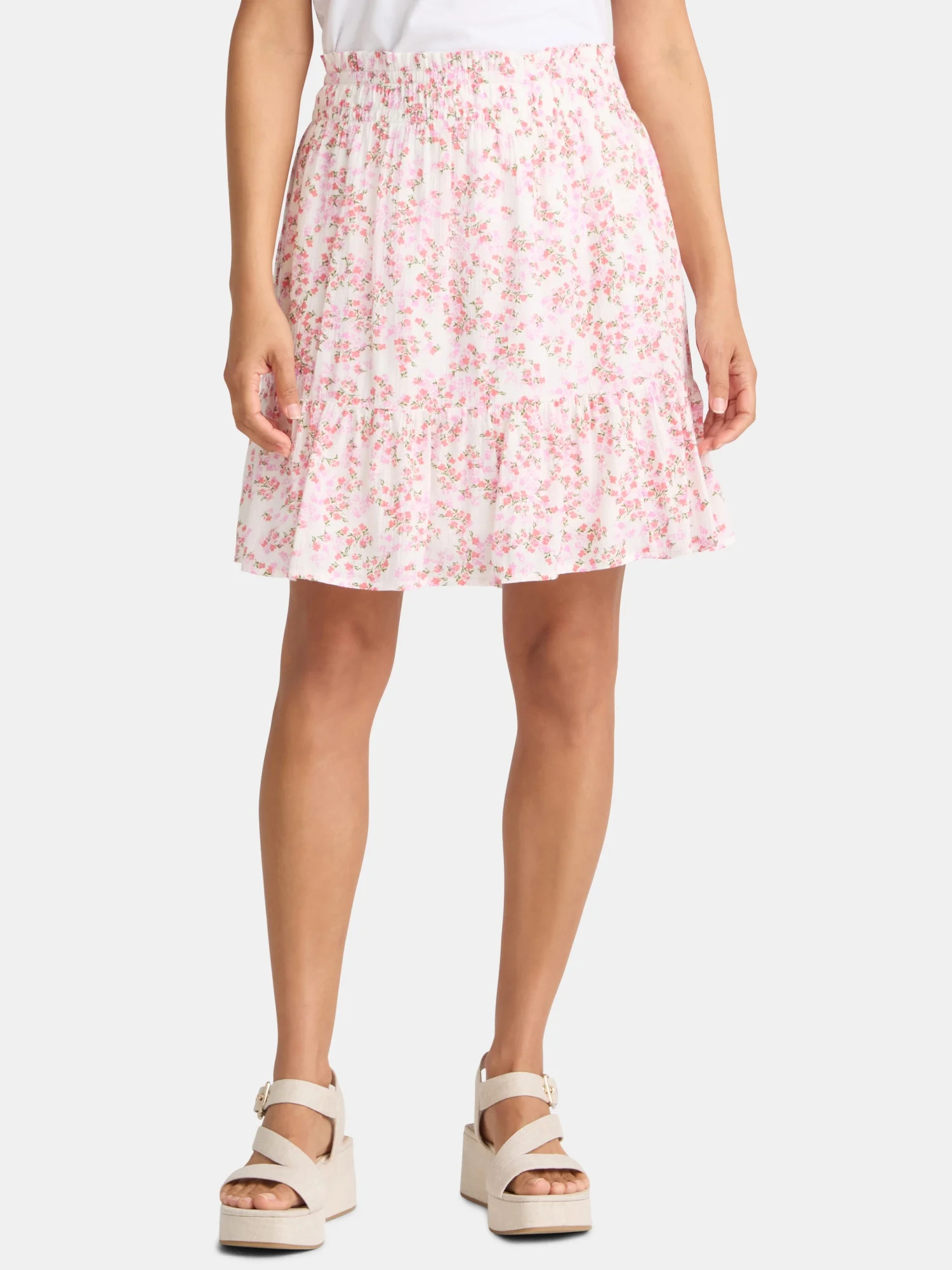 Time and Tru Women's Seersucker Fashion Skirt, Sizes XS-XXXL | Walmart (US)