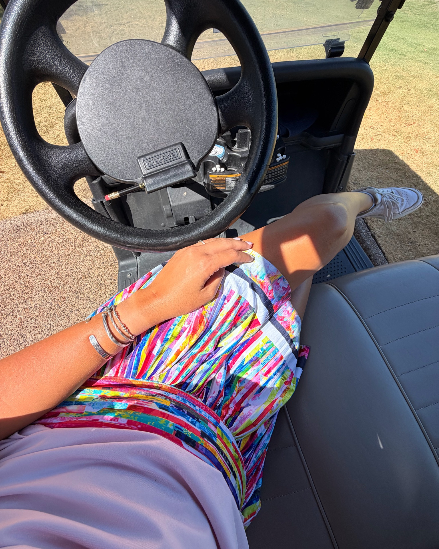 Colorful golf fit for today ⛳️💗 The cutest printed golf skirt paired with a simple pink top + my everyday golf shoes. Linking my full look! #golfoutfit #golfstyle #womensgolf #golfskirt #golffashion

#LTKdayinmylife #LTKfitnessgoals #LTKActive