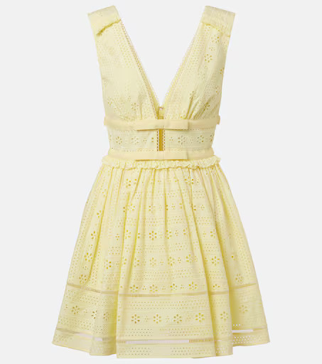 Broderie anglaise cotton minidress | Mytheresa (US/CA)