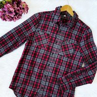 Button Up Flannel Adult Shirt Unisex Gray Red White Black Long Sleeve Cotton Women Men Holiday Gift Winter Fall Spring Christmas | Etsy (US)