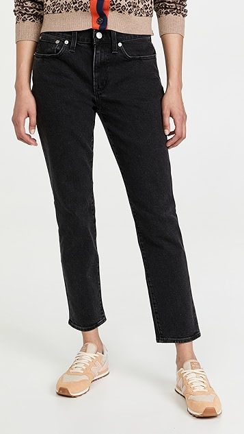 Tomboy Straight Washed Black Jeans | Shopbop