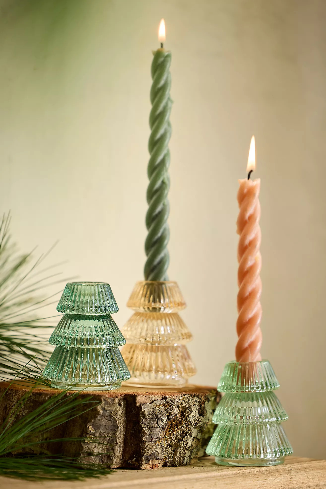 Luster Glass Tree Taper Holder | Anthropologie (US)