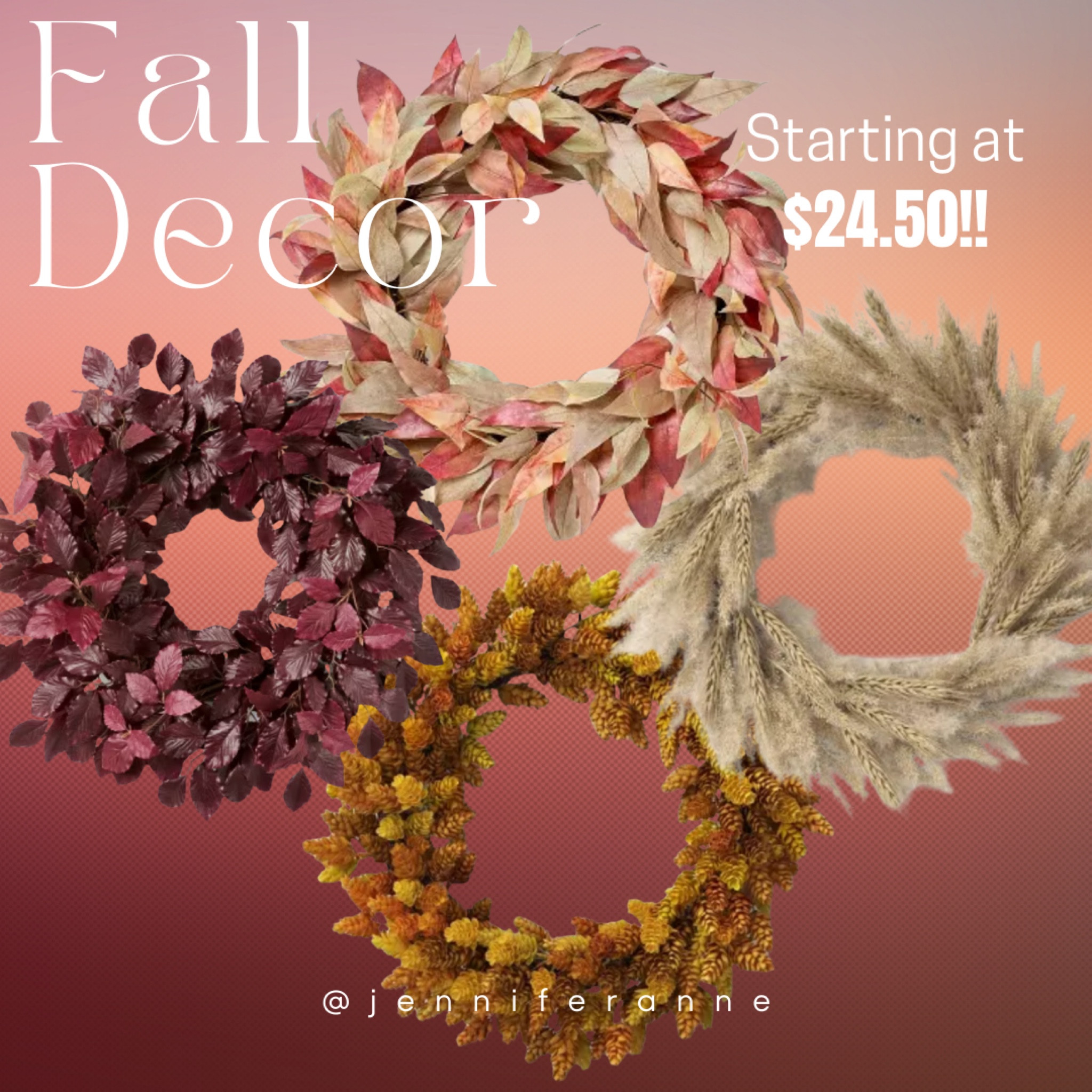 Fall Decor, fall wreaths. It’s never too early to start shopping for fall. Grab these while they are on sale. Enjoy! Xx 

#LTKFindsUnder50 #LTKSeasonal #LTKFallSale