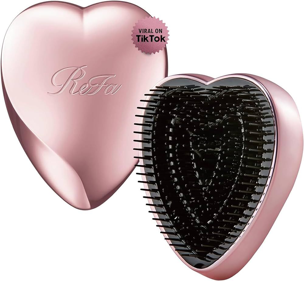 ReFa HEART BRUSH ROSE GOLD | Heart Shaped Detangling Brush for Women | Small Hair Brush for Thick... | Amazon (US)
