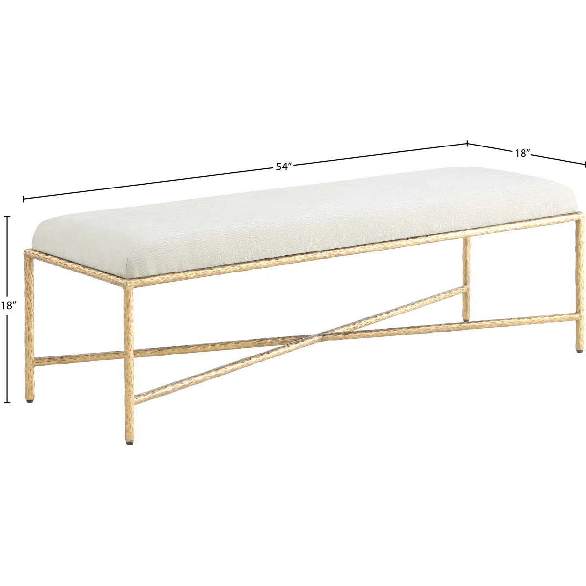 Iyania Chenille Fabric Bench | Wayfair North America