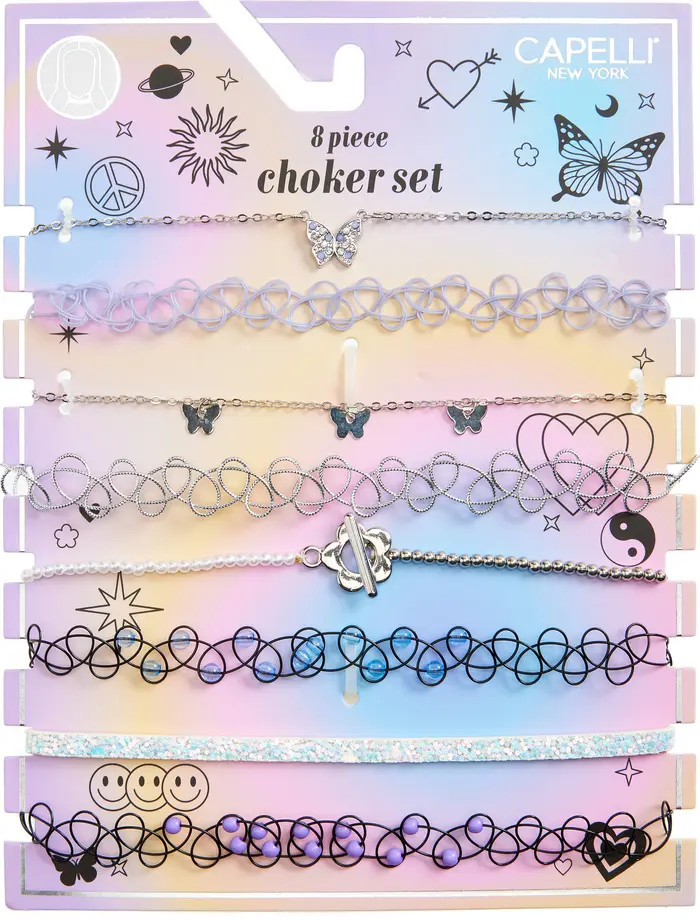 Capelli New York Kids' Assorted 8-Pack Charm Choker Necklaces | Nordstrom | Nordstrom
