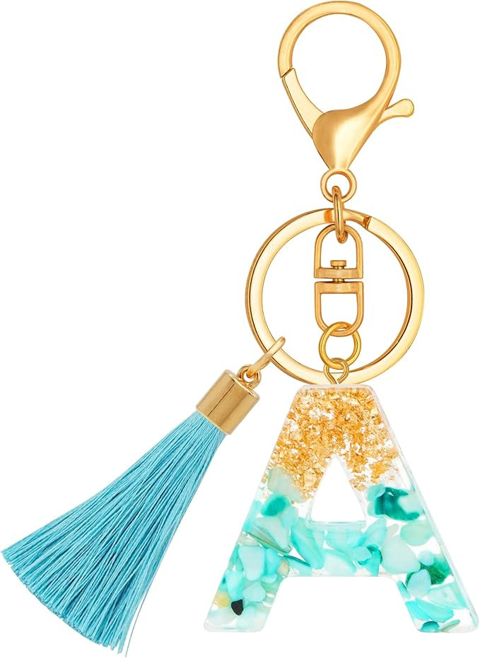 TTYY Alphabet Initial Letter Keychain for Women gift To Little Girls Tassel Butterfly Pendant Key... | Amazon (US)