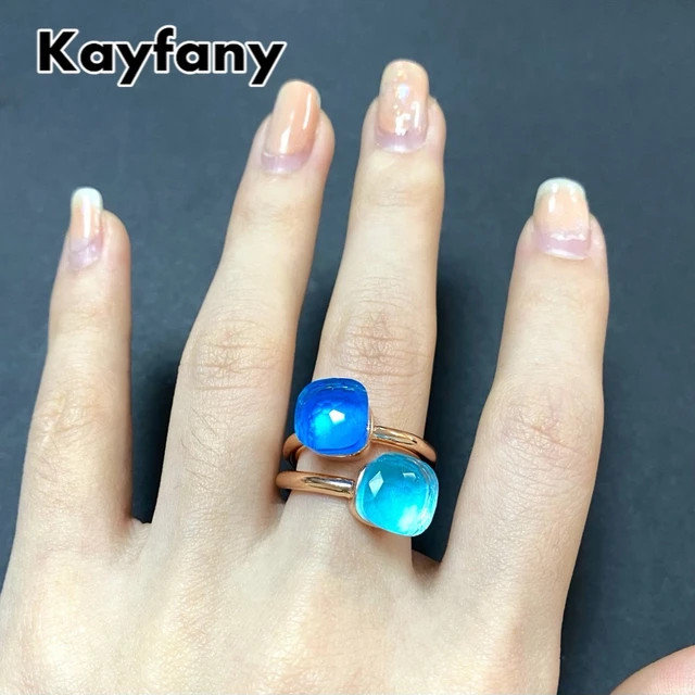 2Pcs/Set Classic Ring Stacked  Mix Color Crystal Ring 30Colors Candy Style Ring Jewelry Birthday ... | AliExpress (US)