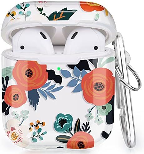 V-MORO Compatible with Airpods Case Cover for Women, Cute Flower Clear TPU Airpod 2 and Airpods 1 Co | Amazon (US)