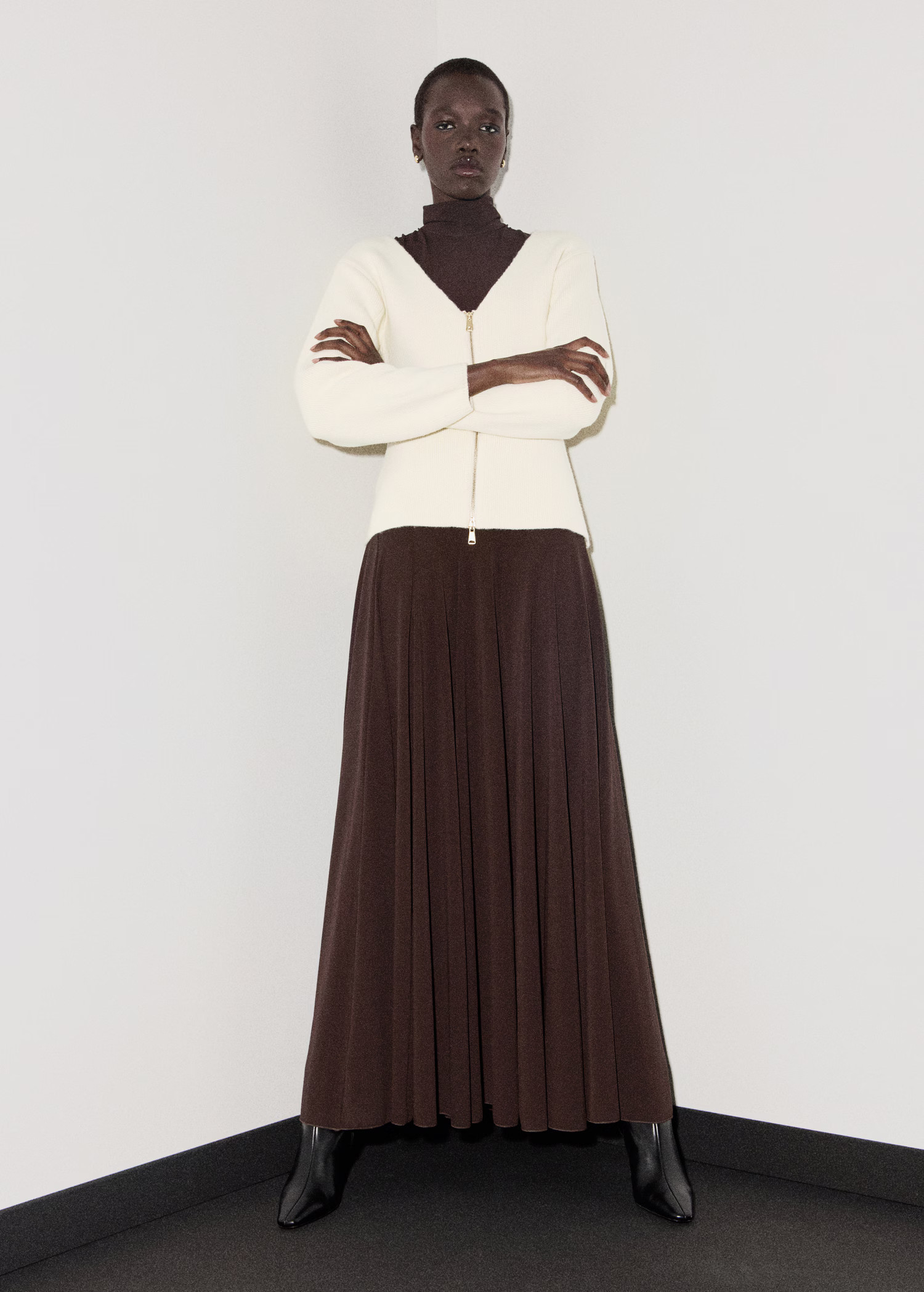 Knitted jacket with zip | Mango (US/MX/AU)