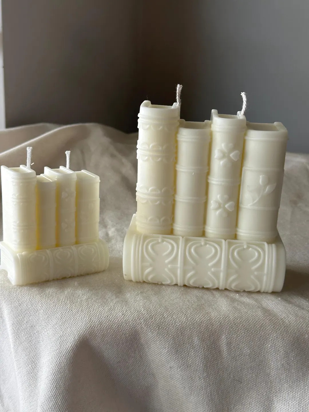 Book Stack Candle: Soy Wax Literary Gift, Bookshelf Decor for Lover Gifts - Etsy | Etsy (US)