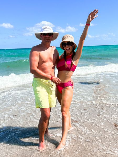 We already miss Florida and are ready for summer!! Such a fun, refreshing trip. My swimsuit is Beach Riot and Brett’s trunks are Vineyard Vines. ❤️ 

#LTKtravel #LTKswim #LTKSeasonal