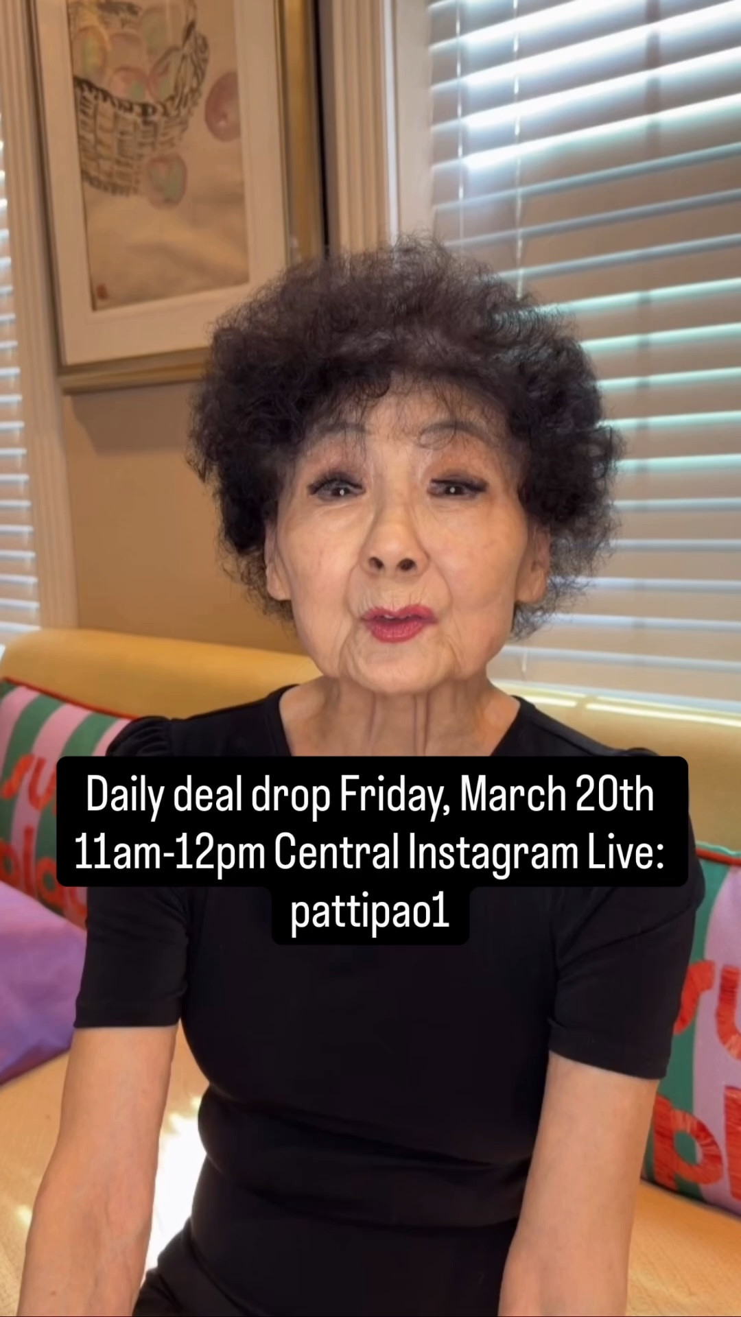 See you tomorrow, Friday, March 20th! Special daily deal drop. Instagram Live: pattipao1 11am-12pm Central 

#LTKmomlife #LTKBeauty #LTKSaleAlert
