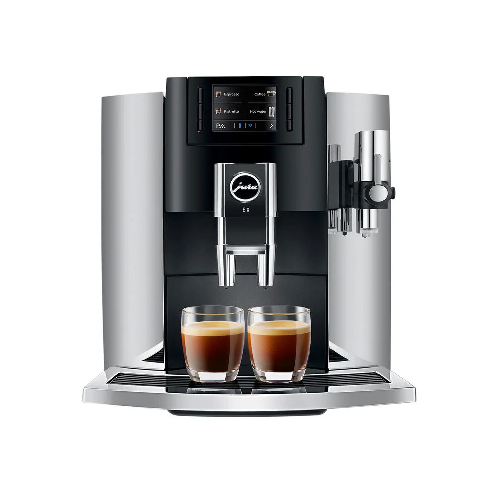 Jura E8 Chrome Automatic Coffee Machine | Sur La Table