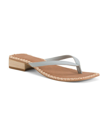 Leather Barty Thong Sandals | TJ Maxx