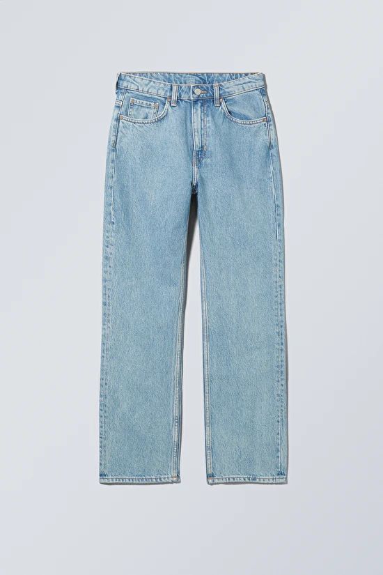 Jeans Voyage mit hoher Taille und geradem Schnitt - Tintenblau - Jeans - Weekday DE | Weekday