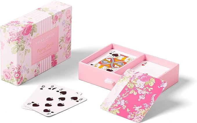 Laura Ashley English Garden Playing Cards – Set of 2 Standard Card Decks in Decorative Storage ... | Amazon (US)