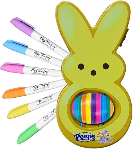 The Eggmazing Egg Decorator - Peeps Bunny - Arts and Craft Set Includes 6 Colorful Quick Drying, ... | Amazon (US)