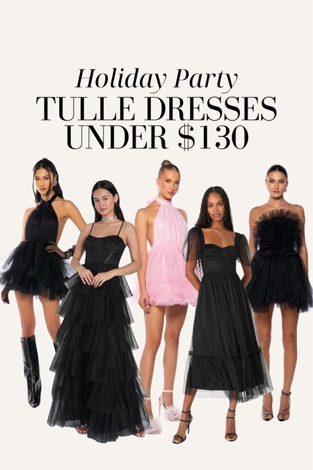 Holiday party dresses under $130! Tulle dresses, party dress 

#LTKparties #LTKHoliday #LTKwedding