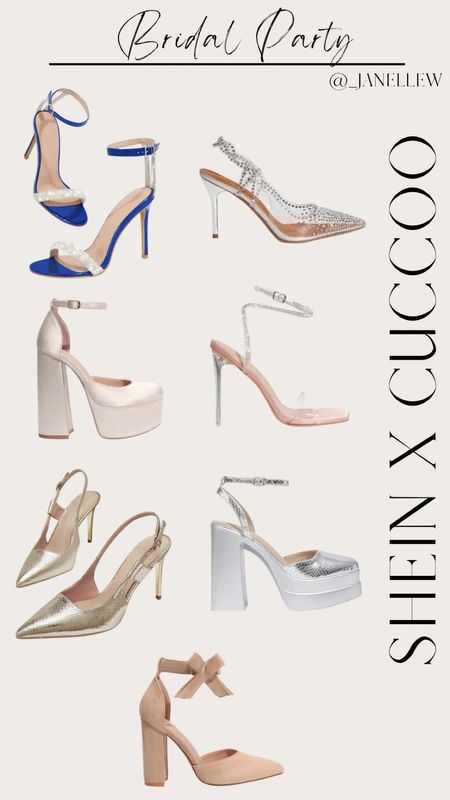 Bridal party, wedding guest, however you’d like to show up to the party, do it in style with these cute selection of heels from #sheinxcuccoo 

•Follow for more wedding looks!!•

#bridalparty #party #bridetobe #wedding #shein #heels 

#LTKwedding #LTKparties #LTKGala
