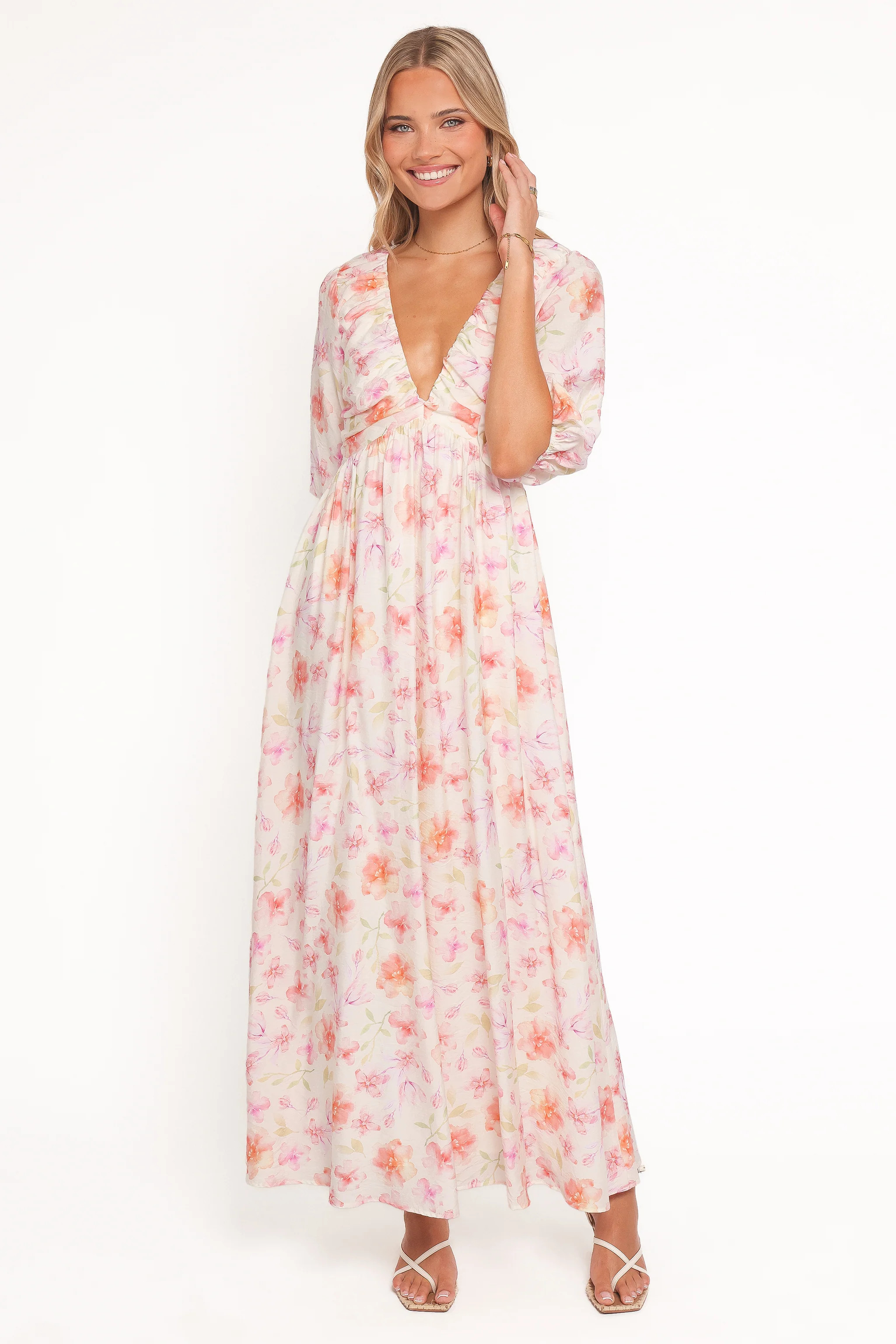 Andara Maxi Dress - White Floral | Petal & Pup (US)