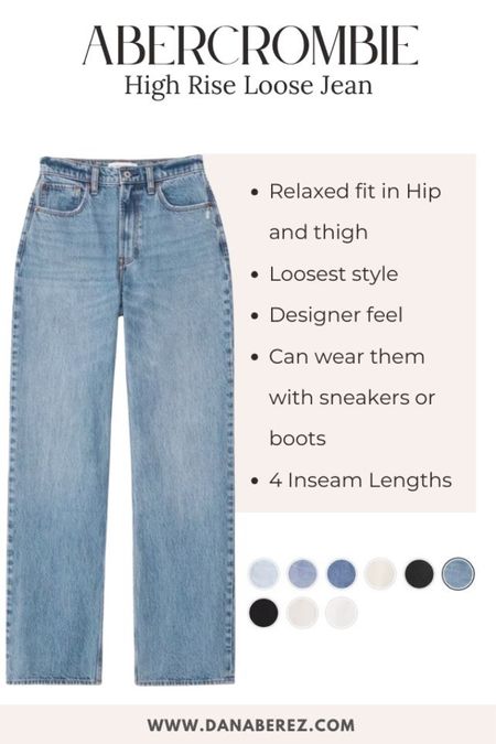 Abercrombie and fitch high rise loose Jean. Abercrombie most relaxed style 

Looks great in heels or flats 

Abercrombie jeans | Abercrombie denim 

#LTKSeasonal #LTKSale #LTKfindsunder100