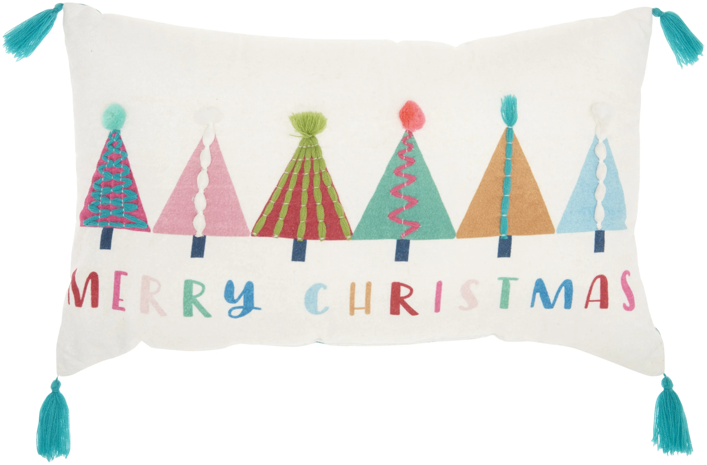 Nourison Holiday Pillows Multicolor Decorative Throw Pillow , 12"X20", Multicolor | Walmart (US)