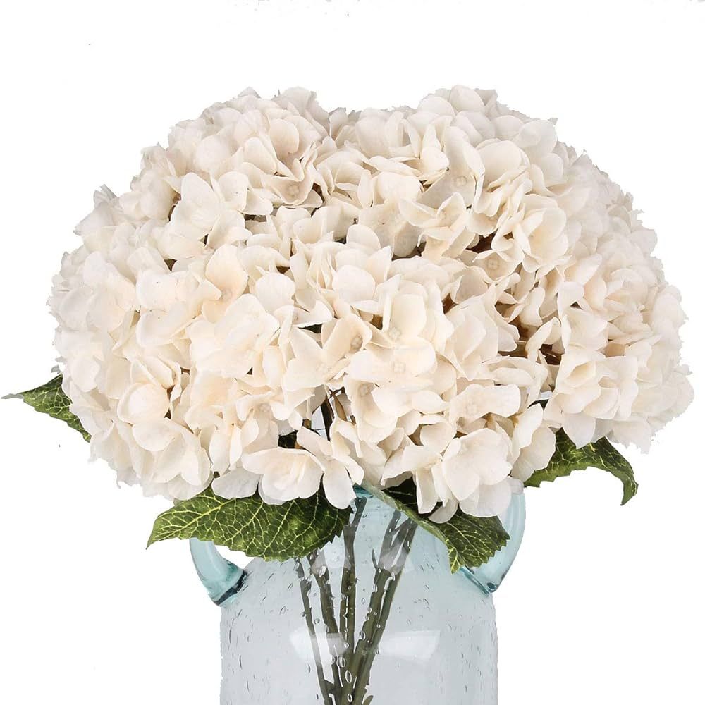 Amazon.com: Blooming Paradise Artificial Fake Flowers Plants Silk Hydrangea Arrangements Wedding ... | Amazon (US)