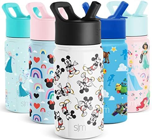 Simple Modern Disney Mickey Mouse Kids Water Bottle with Straw Lid | Reusable Insulated Stainless... | Amazon (US)