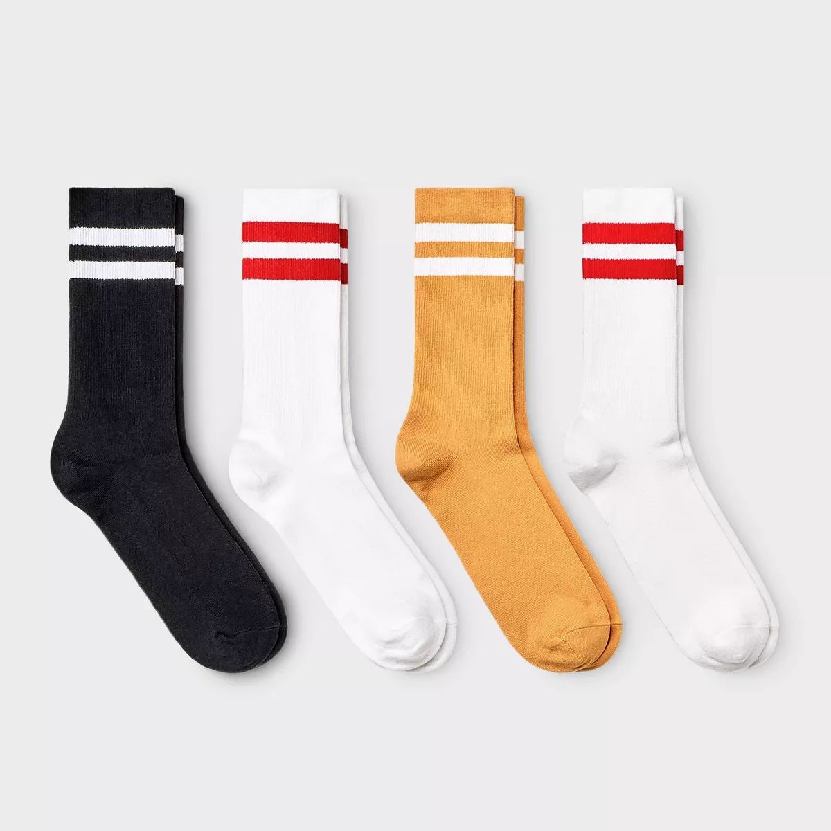 Men's Striped Varsity Crew Socks 4pk - Original Use™ 6-12 | Target