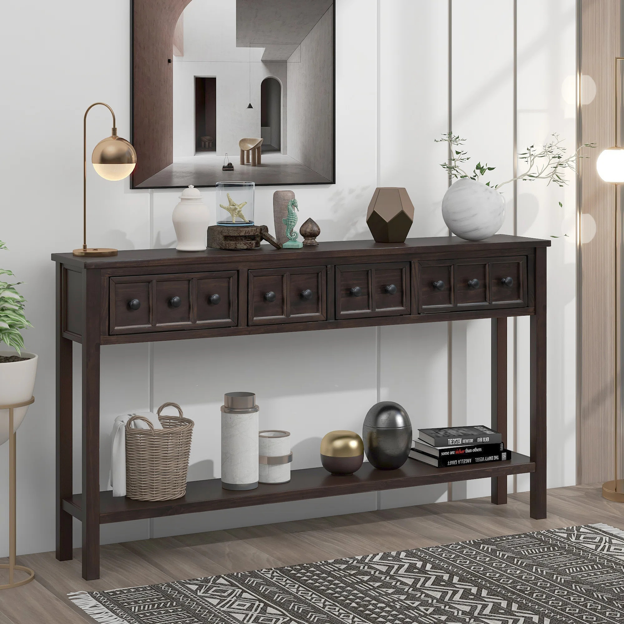 Red Barrel Studio® Masiah 60.03'' Console Table & Reviews | Wayfair | Wayfair North America